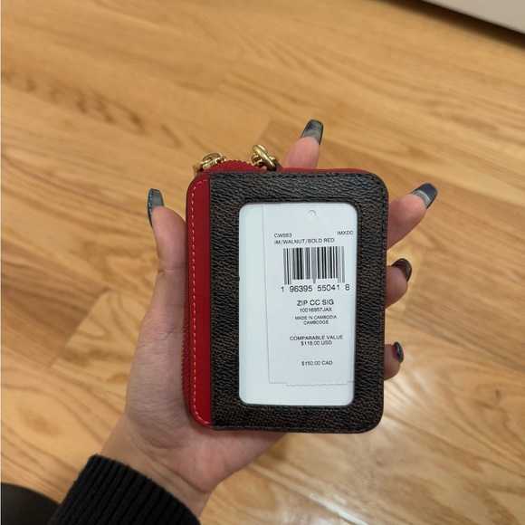 NWT coach Zip Card Case - Picture 3 of 6
